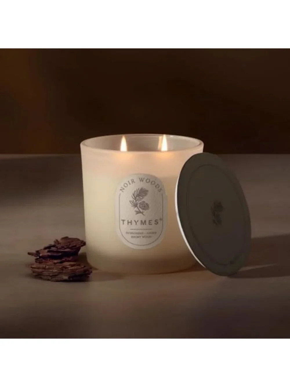 Luxury Scented Candle - Noir Woods, Fresh Evergreen & Smoky Amber - Home Decor